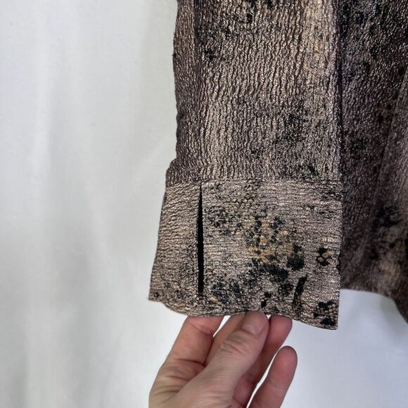 Lane Bryant Tan Animal Print Structured Collar Single Breasted Blazer Sz 14/16W - Picture 8 of 11